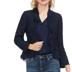 Vince Camuto Tweed Sapphire Sheen Blazer NWT Size 4P